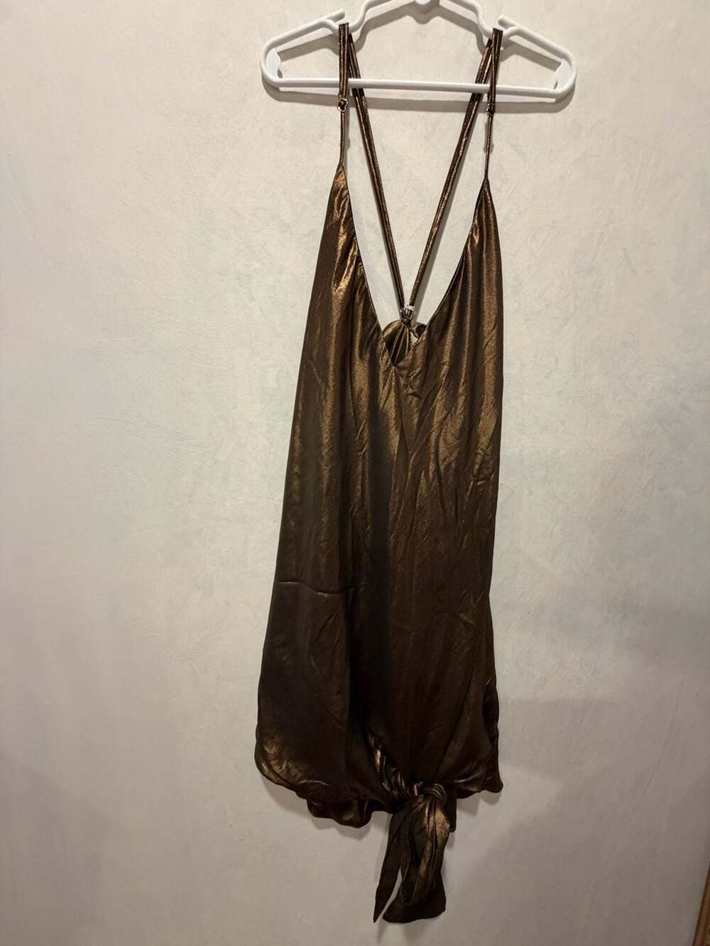 For Love & Lemons Dress Size M Metallic Copper New